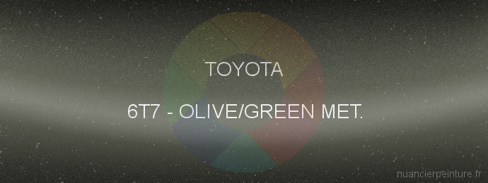 Peinture Toyota 6T7 Olive/green Met.