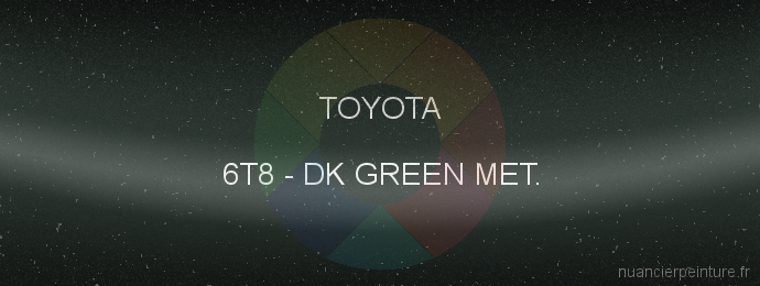 Peinture Toyota 6T8 Dk Green Met.