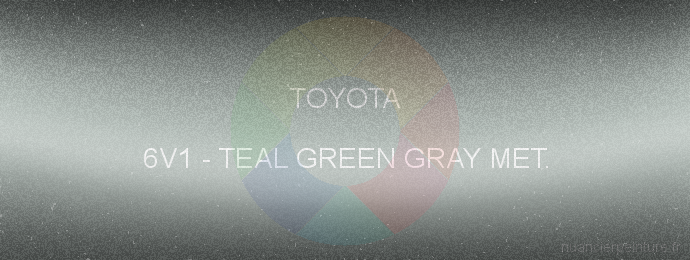 Peinture Toyota 6V1 Teal Green Gray Met.