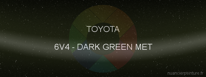 Peinture Toyota 6V4 Dark Green Met