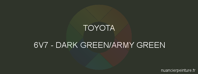 Peinture Toyota 6V7 Dark Green/army Green