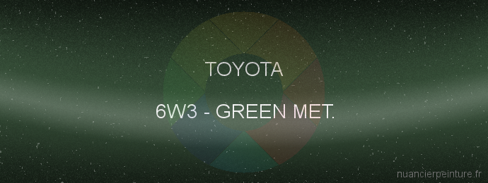 Peinture Toyota 6W3 Green Met.