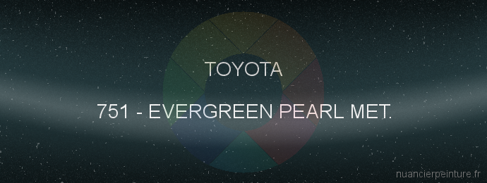 Peinture Toyota 751 Evergreen Pearl Met.