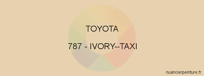 Peinture Toyota 787 Ivory--taxi