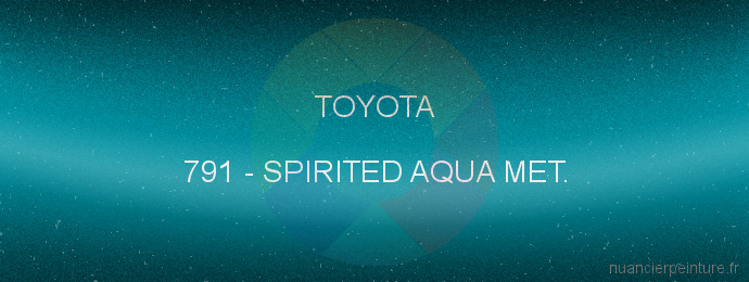 Peinture Toyota 791 Spirited Aqua Met.