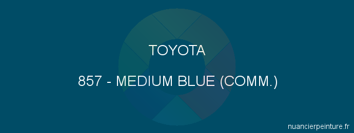 Peinture Toyota 857 Medium Blue (comm.)