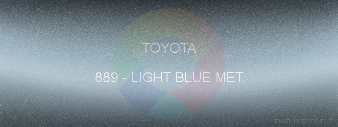 Peinture Toyota 889 Light Blue Met.
