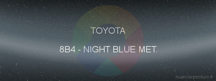 Peinture Toyota 8B4 Night Blue Met.