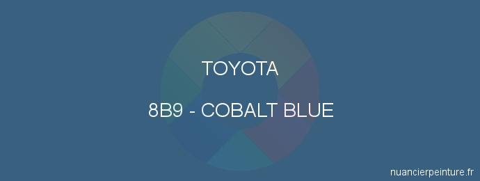 Peinture Toyota 8B9 Cobalt Blue