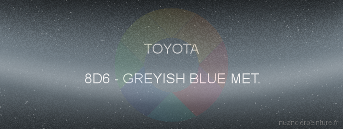 Peinture Toyota 8D6 Greyish Blue Met.