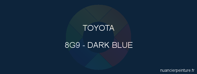 Peinture Toyota 8G9 Dark Blue
