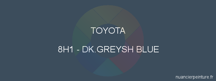 Peinture Toyota 8H1 Dk.greysh Blue