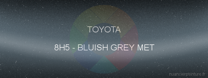 Peinture Toyota 8H5 Bluish Grey Met