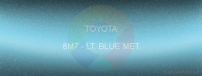 Peinture Toyota 8M7 Lt. Blue Met.