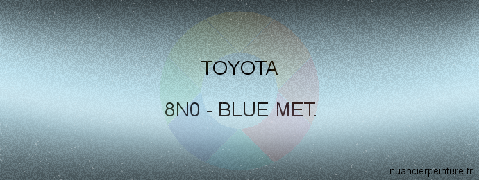 Peinture Toyota 8N0 Blue Met.