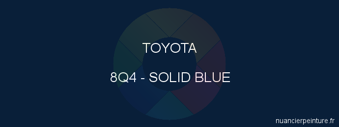 Peinture Toyota 8Q4 Solid Blue