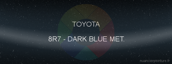 Peinture Toyota 8R7 Dark Blue Met.