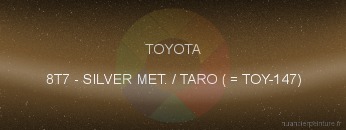 Peinture Toyota 8T7 Silver Met. / Taro ( = Toy-147)
