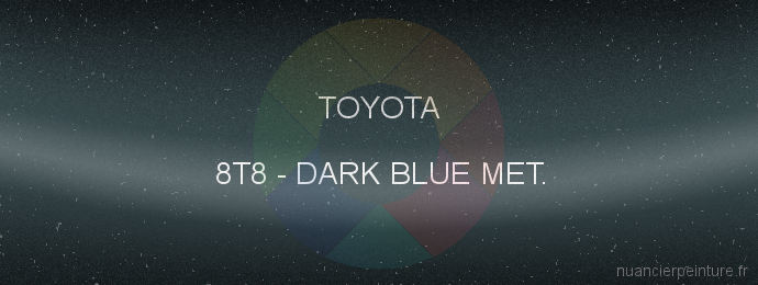Peinture Toyota 8T8 Dark Blue Met.