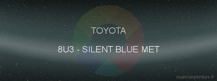 Peinture Toyota 8U3 Silent Blue Met