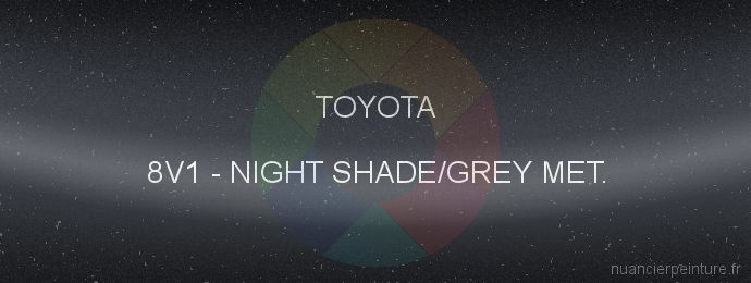 Peinture Toyota 8V1 Night Shade/grey Met.