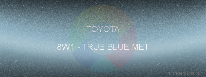 Peinture Toyota 8W1 True Blue Met.