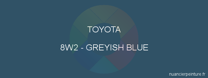 Peinture Toyota 8W2 Greyish Blue