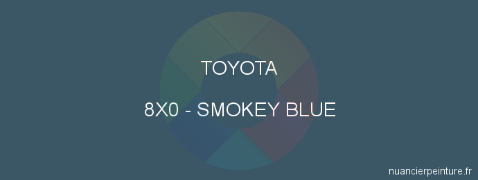 Peinture Toyota 8X0 Smokey Blue