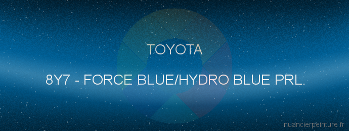 Peinture Toyota 8Y7 Force Blue/hydro Blue Prl.