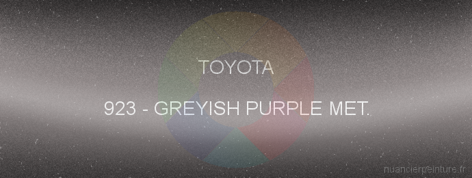 Peinture Toyota 923 Greyish Purple Met.