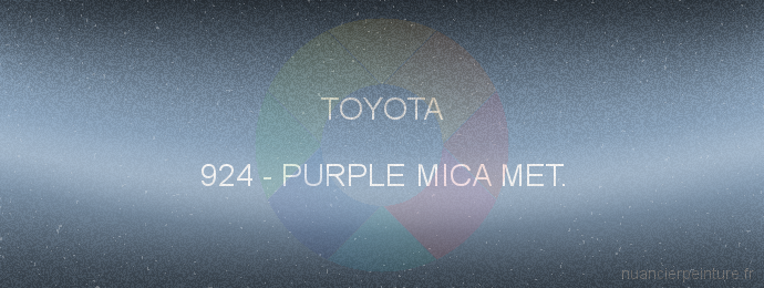 Peinture Toyota 924 Purple Mica Met.