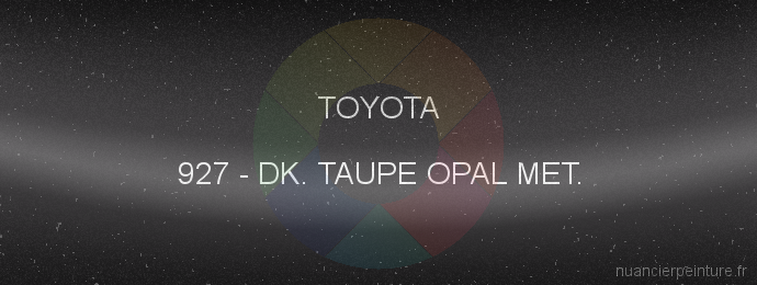 Peinture Toyota 927 Dk. Taupe Opal Met.