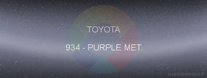 Peinture Toyota 934 Purple Met.