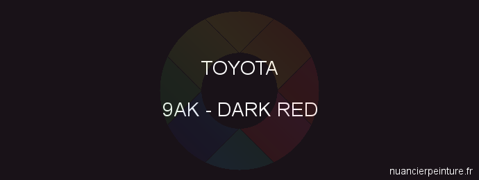 Peinture Toyota 9AK Dark Red