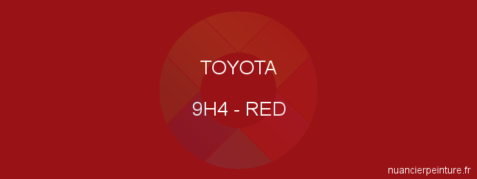 Peinture Toyota 9H4 Red