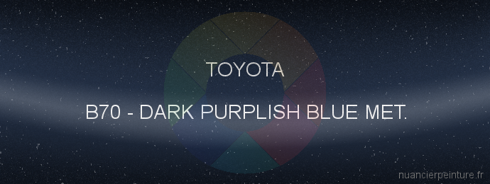 Peinture Toyota B70 Dark Purplish Blue Met.