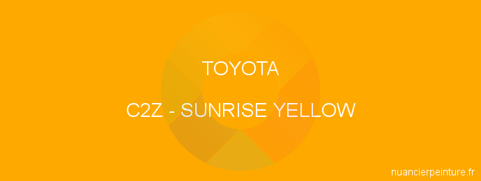 Peinture Toyota C2Z Sunrise Yellow
