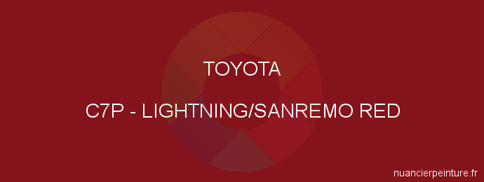 Peinture Toyota C7P Lightning/sanremo Red