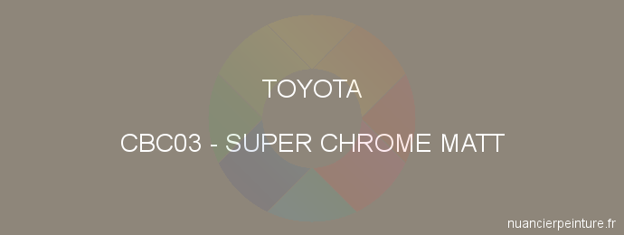 Peinture Toyota CBC03 Super Chrome Matt
