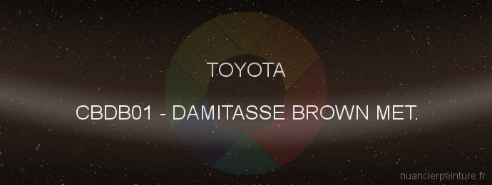 Peinture Toyota CBDB01 Damitasse Brown Met.