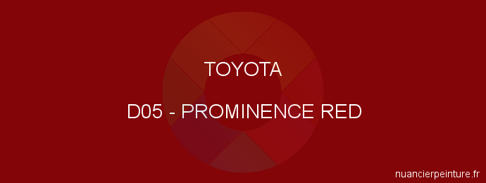 Peinture Toyota D05 Prominence Red