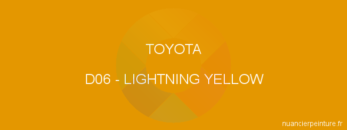 Peinture Toyota D06 Lightning Yellow