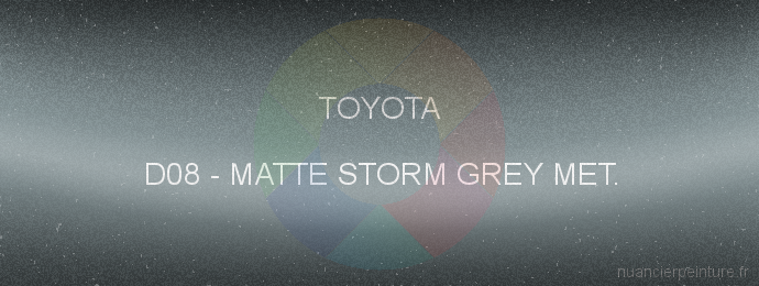 Peinture Toyota D08 Matte Storm Grey Met.