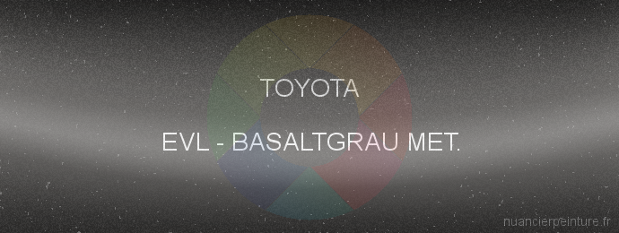Peinture Toyota EVL Basaltgrau Met.