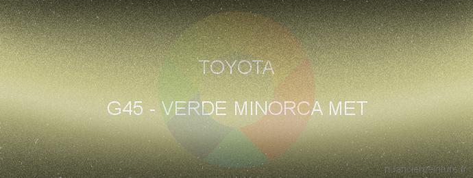 Peinture Toyota G45 Verde Minorca Met