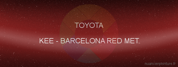 Peinture Toyota KEE Barcelona Red Met.