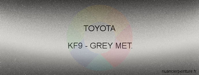 Peinture Toyota KF9 Grey Met.