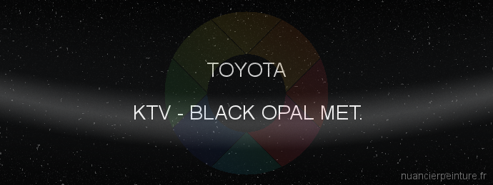 Peinture Toyota KTV Black Opal Met.