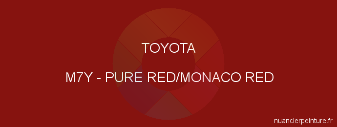 Peinture Toyota M7Y Pure Red/monaco Red