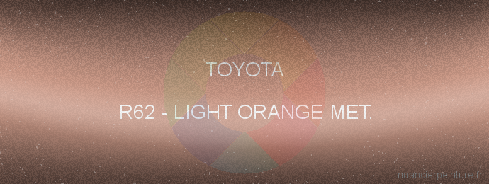 Peinture Toyota R62 Light Orange Met.